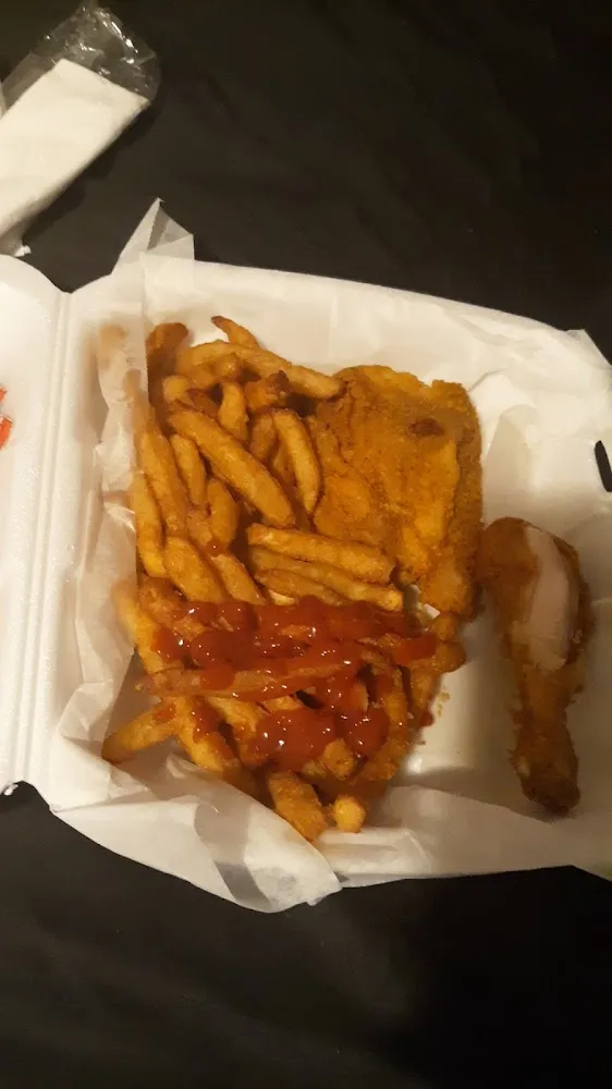 Chicken Plate with Double Fries